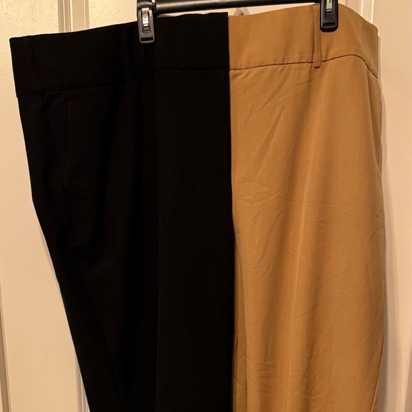 Black & Camel Colorblock Trouser with pockets - Picture 1 of 7